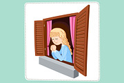 Little Girl Praying, an Illustration by 611 Studio (Thumbnail 2 of 5)