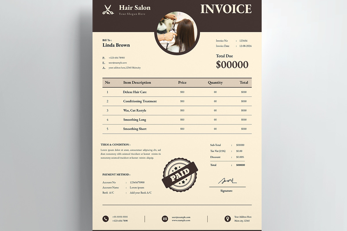 Professional Invoice, a Stationery Template by MightyDesign (Photo 4 of 7)