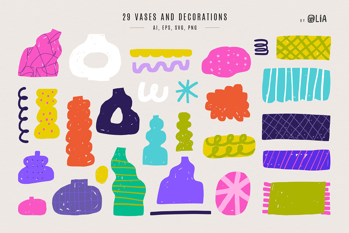 Bold Florals | svg, png, ai, eps, a Decorative Illustration by Olia (Photo 5 of 13)