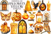 Yellow Halloween Clipart Sublimation, an Illustration by Daily.Designs (Thumbnail 1 of 3)