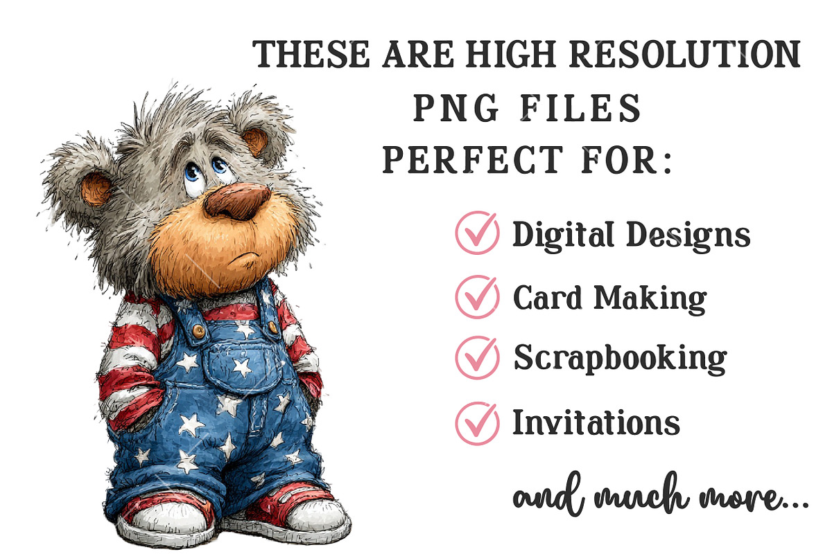 Whimsical Americana 4th of July Clip, an Illustration by OK Design (Photo 4 of 6)