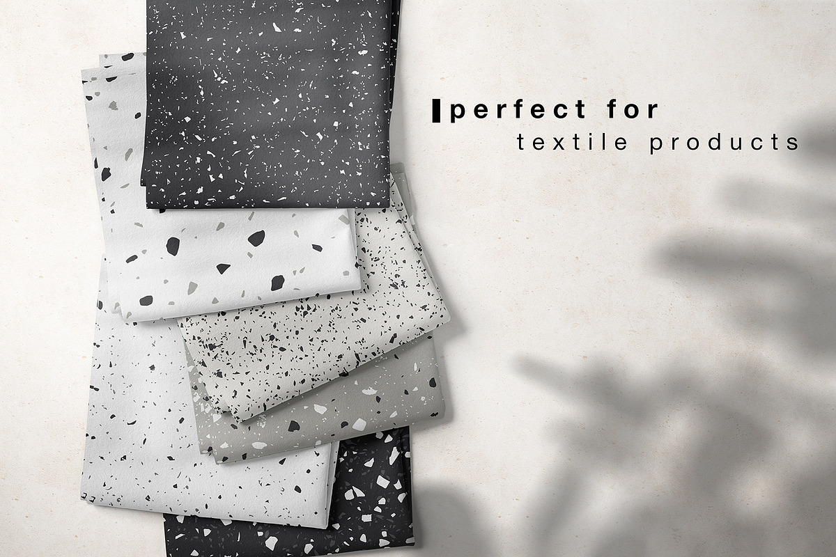 TERRAZZO monochrome collection, a Pattern Graphic by EkaterinaKiriy (Photo 7 of 8)
