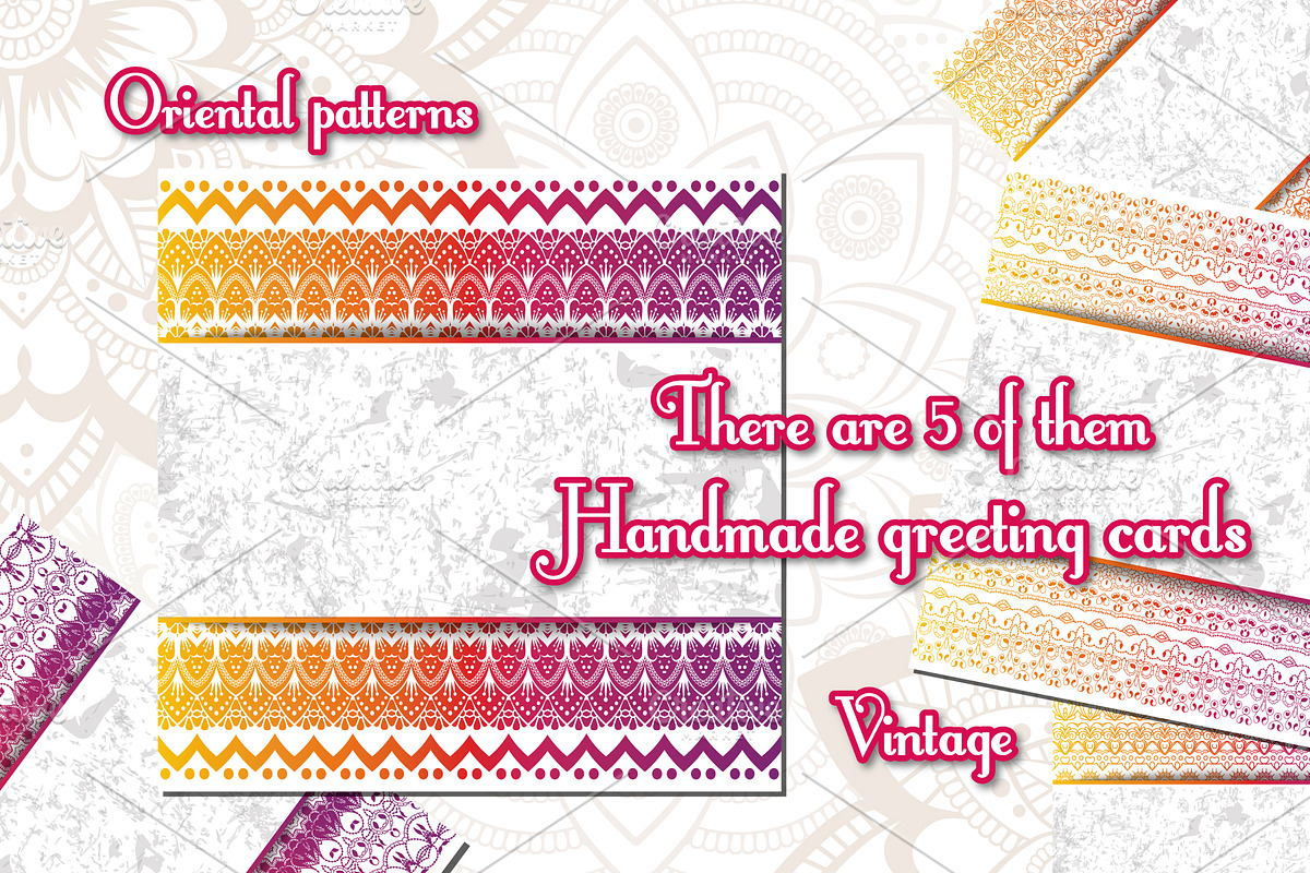 Vintage greeting cards with mandala, a Templates & Theme by BEZIL-ART (Photo 5 of 8)