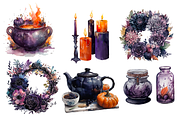 Halloween, big holiday set., an Object Illustration by AkvarelRiver (Thumbnail 10 of 10)