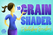 10 Grain Shader Photoshop Brushes, a Brush Add-On by Spoon Graphics (Thumbnail 1 of 3)