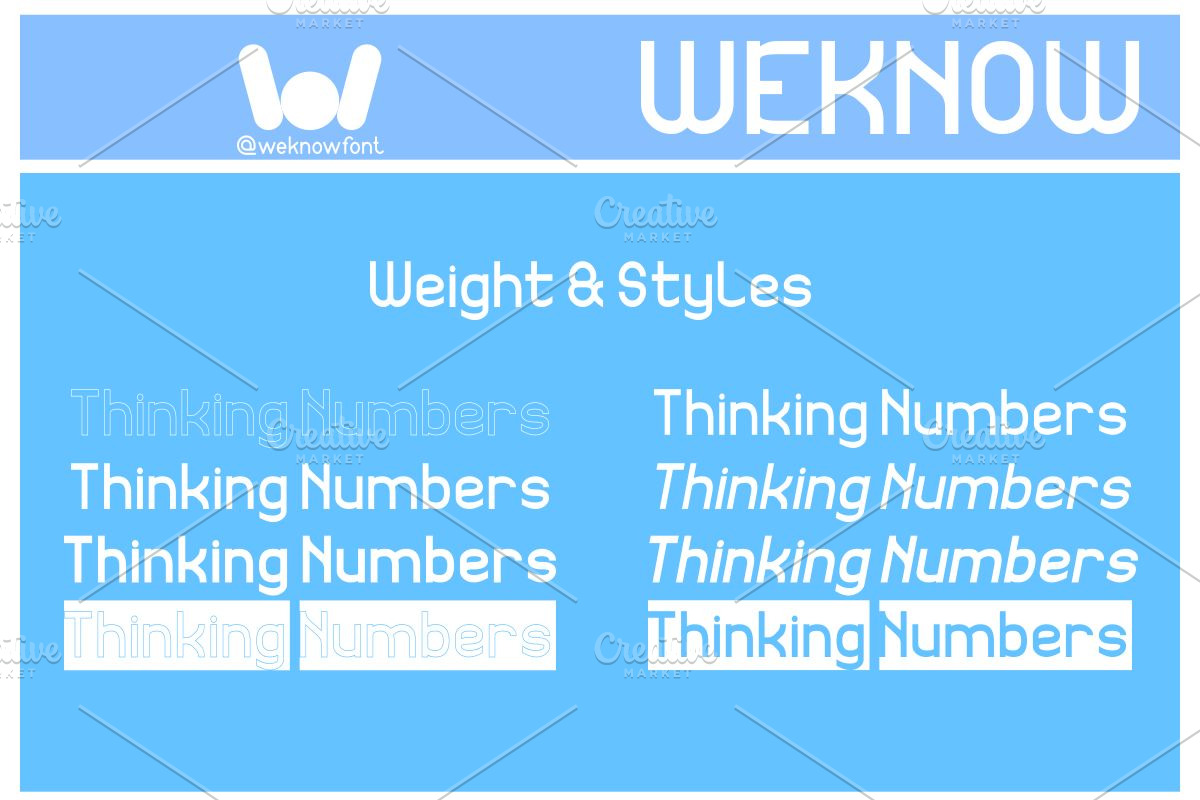 Thinking Numbers font, a Sans Serif Font by weknow (Photo 7 of 8)