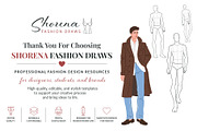 Male Fashion Figure Templates Bundle, a Person Illustration by Shorena Fashion Draws (Thumbnail 9 of 9)