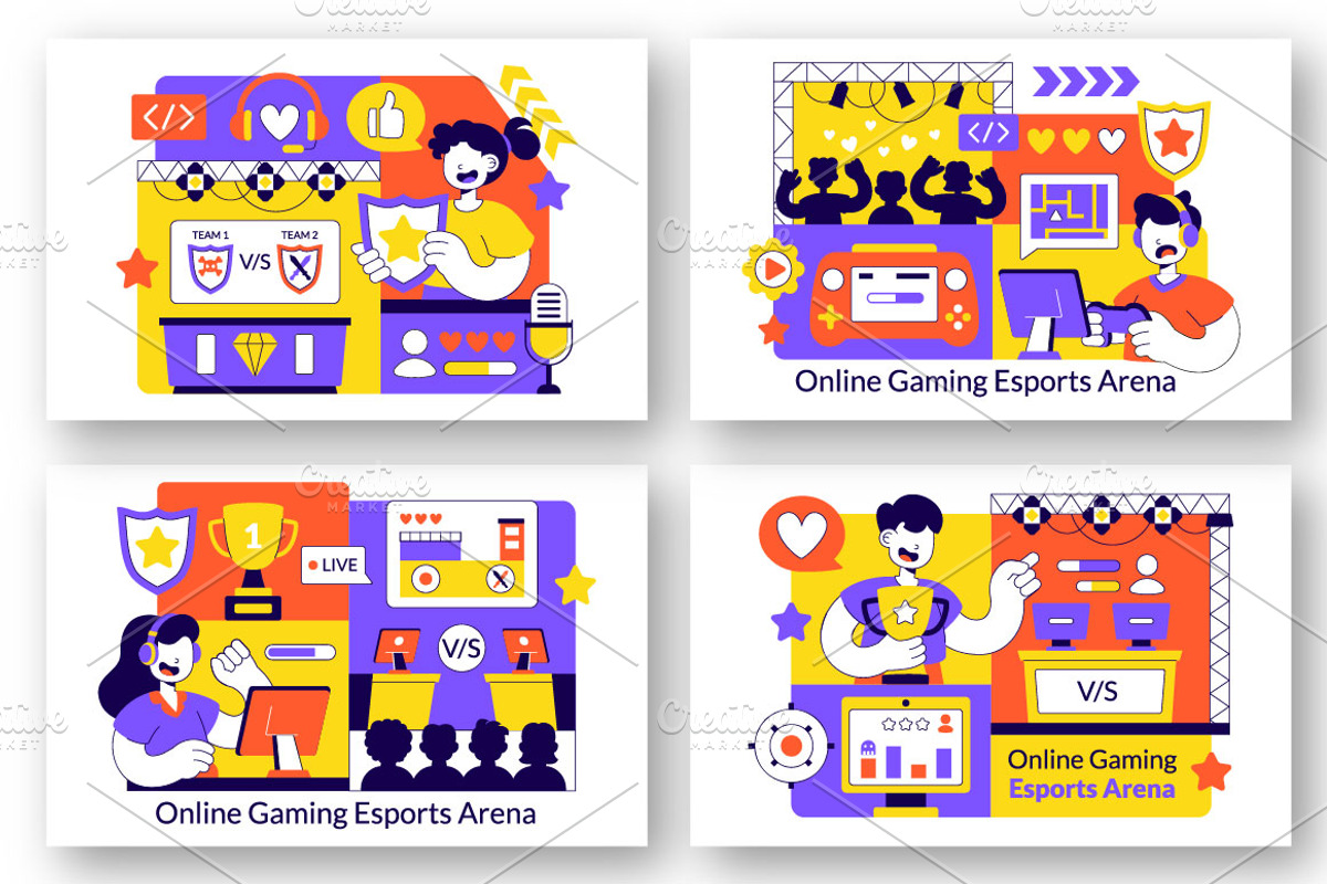10 Online Gaming Esports Arena, a Sport Illustration by denayunebgt (Photo 3 of 4)
