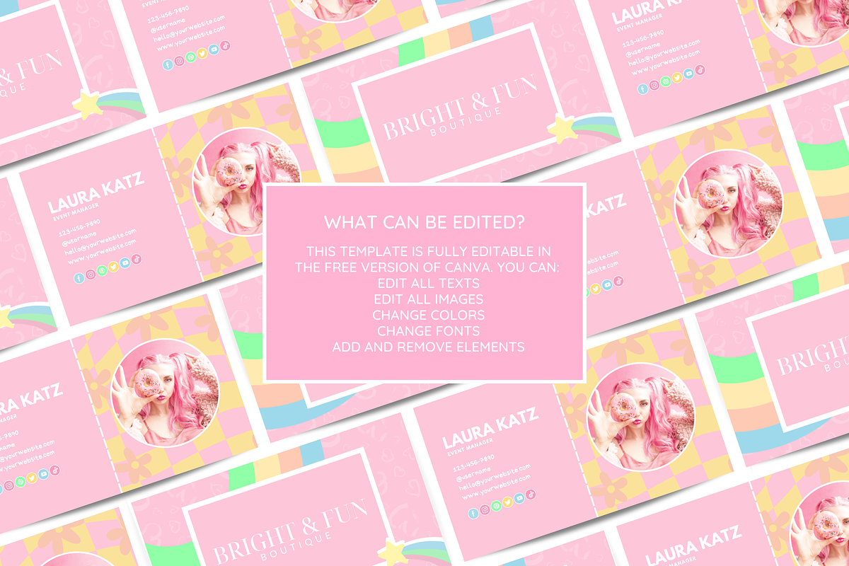 Bright Business Card Template, a Business Card Template by SunshineStudioBoutique (Photo 3 of 10)