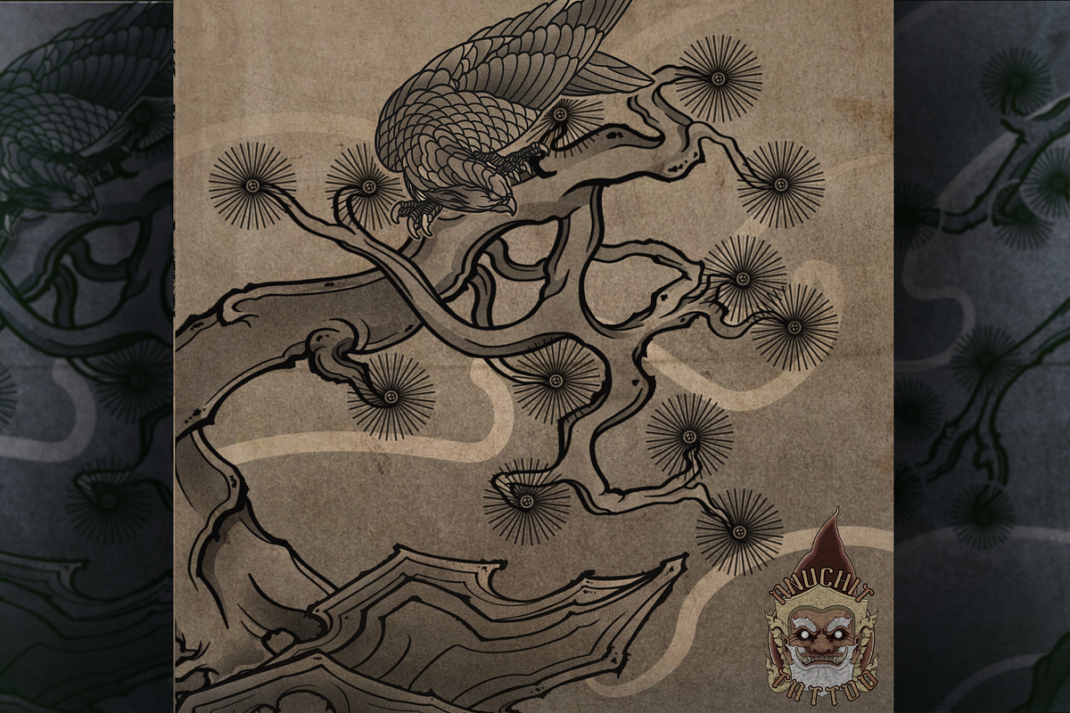 32 Bonsaitree Procreate Stamp brush, a Brush Add-On by AnuchitTATTOO (Photo 4 of 5)