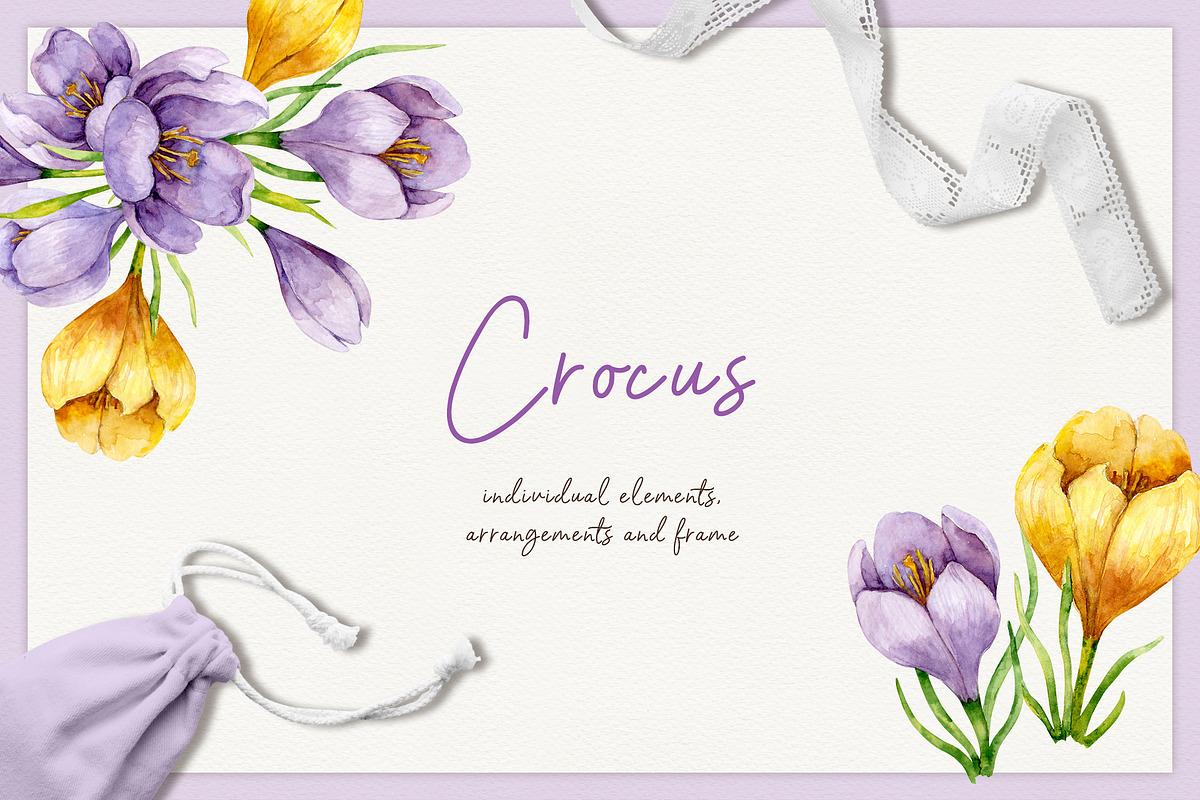 Spring flowers - watercolor clipart, a Decorative Illustration by long summer (Photo 3 of 7)