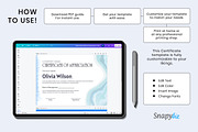 Blue Certificate Appreciation Canva, a Card Template by Snapybiz (Thumbnail 8 of 10)