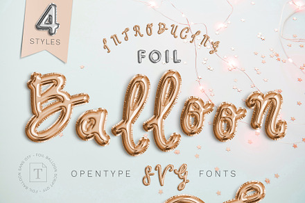 FoilBalloon - Color bitmap font