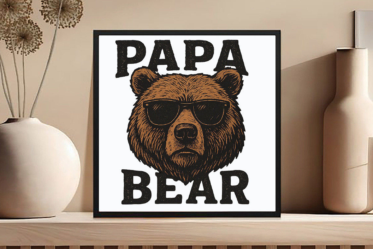Papa Bear Sublimation PNG, an Illustration by DreamCafeArt (Photo 5 of 7)