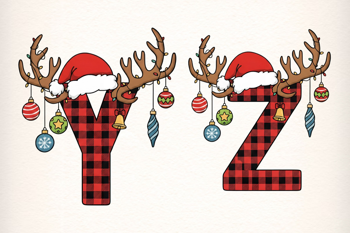 Christmas Alphabet Latter Bundle, an Illustration by Dream Creation (Photo 6 of 9)