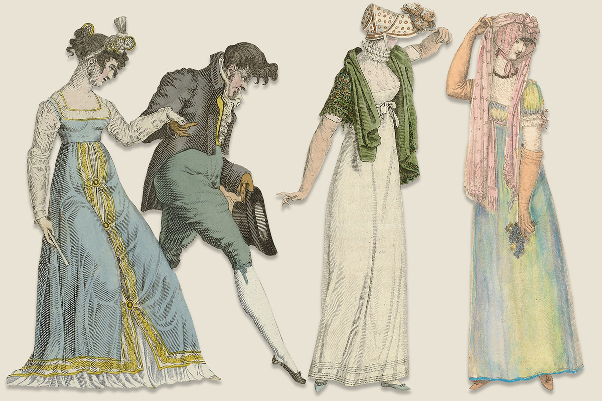 Jane Austen Regency Clipart Set, an Illustration by ephemoire (Photo 3 of 4)