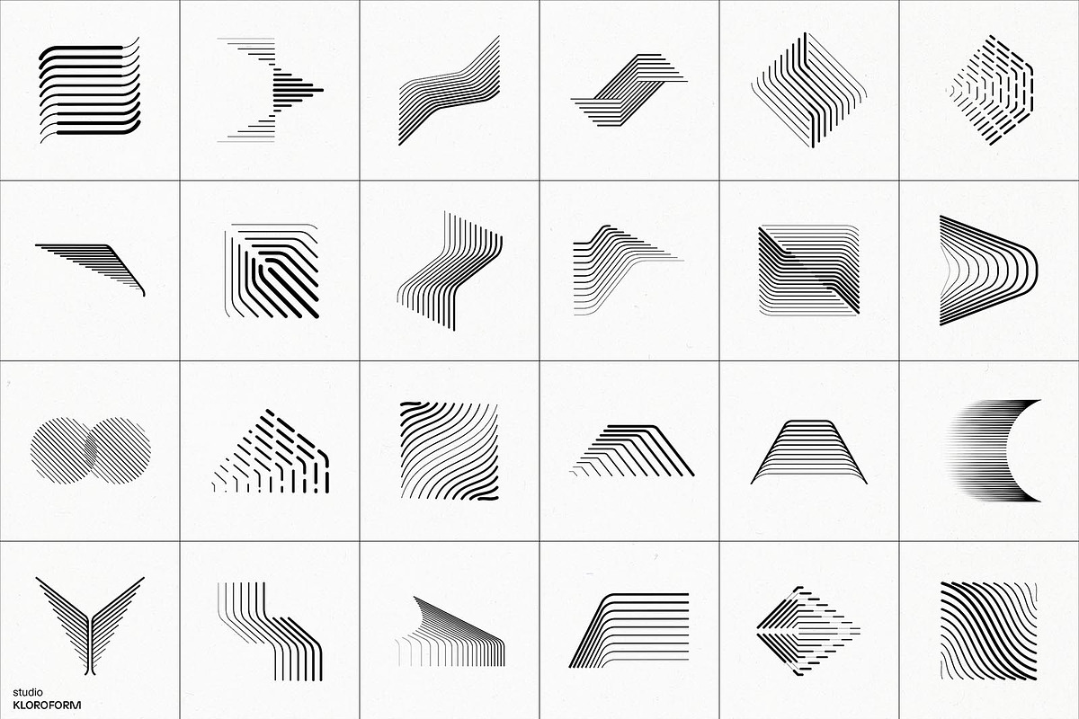 Line Logic - 240 Vector Objects, an Outline Icon by kloroform (Photo 11 of 13)