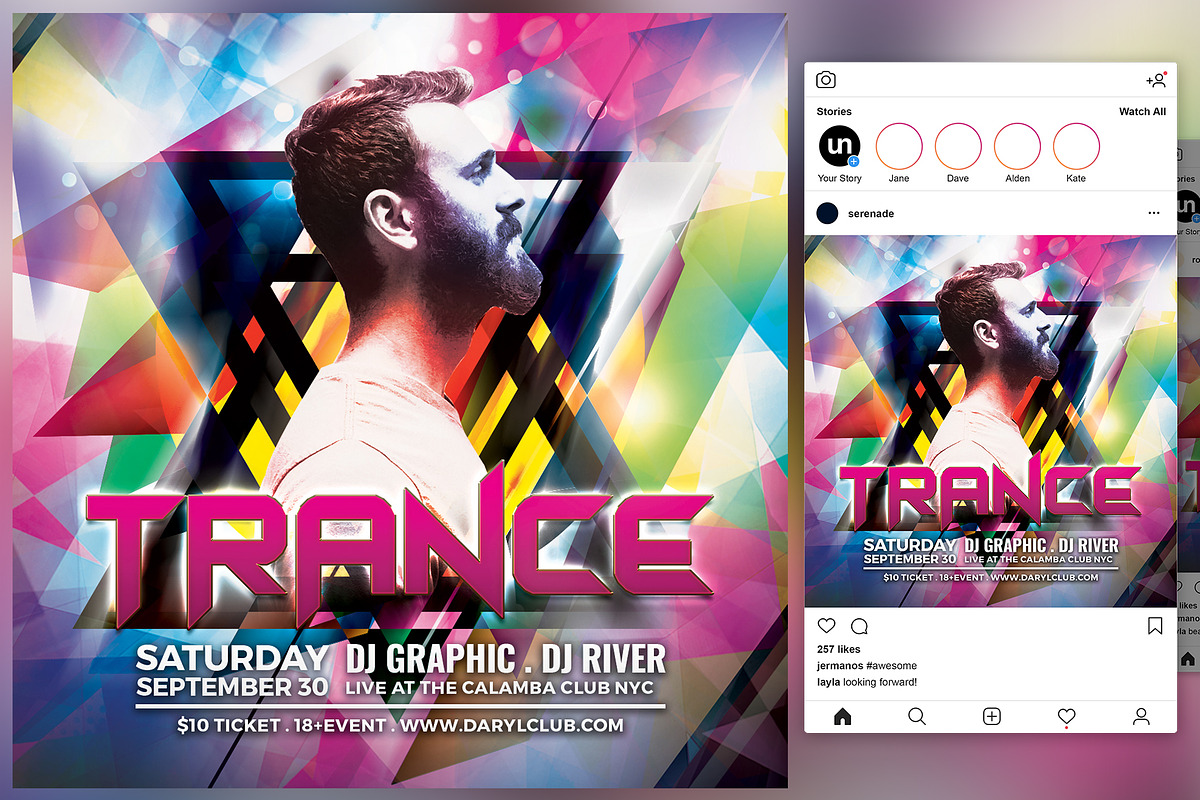 Trance Flyer, a Flyer Template by KiraYamato Design Studio