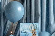 Boy birthday invitation card mockup, an Advertising Mockup by Blush Roses Print (Thumbnail 3 of 8)
