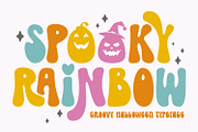 Spooky Rainbow - Halloween Font, a Handwritten Font by Keithzo (Thumbnail 1 of 9)