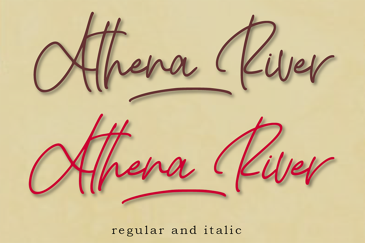 Athena River, a Script Font by AMINMARIO (Photo 14 of 15)