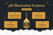 Golden Ramadan Ornament Decoration, an Object 3D Model by Creative Perspective (Thumbnail 1 of 5)