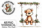 Whimsical Christmas Bear Clipart PNG, a Seasonal Illustration by Canvas Craft (Thumbnail 1 of 10)