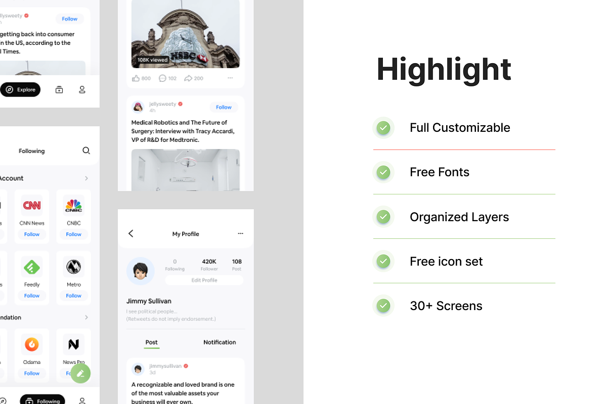 Domoco News UI KIT, a Device Mockup by Odama (Photo 2 of 5)
