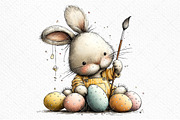 Whimsical Easter Farm Animal Clipart, an Illustration by Craft Nest (Thumbnail 11 of 11)