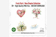 Fresh Start New Chapter Clipart, a Person Illustration by Tanya Kart (Thumbnail 11 of 12)