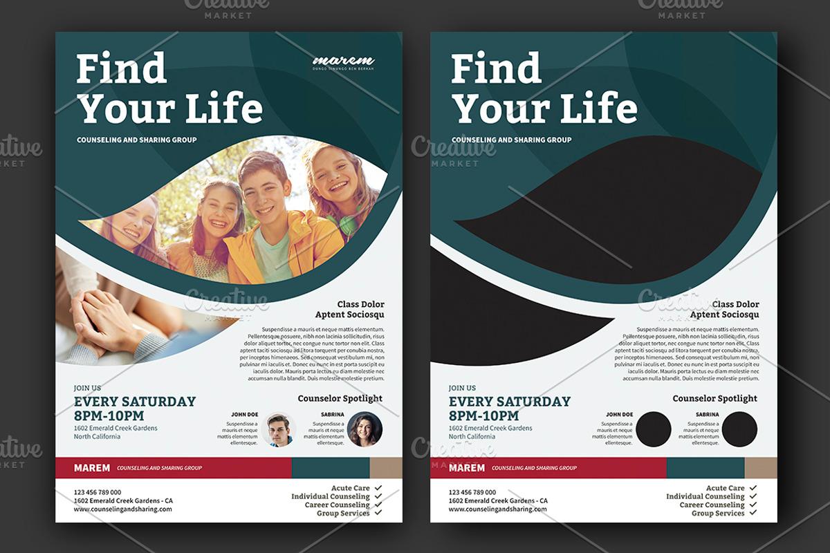 Counseling Flyer Template, a Flyer Template by Saphari (Photo 3 of 4)