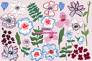 Abstract Modern Flowers Graphics, a Decorative Illustration by likorbut (Thumbnail 3 of 10)