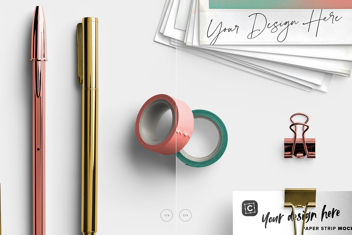Marina Pens and Washi Pack, an Advertising Mockup by Custom Scene (Photo 8 of 10)