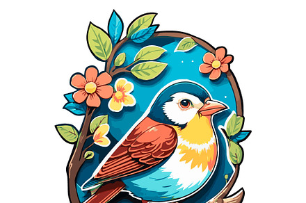 Cute bright little bird