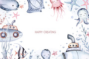 Under the sea watercolor set Part II, an Animal Illustration by Peace ART (Thumbnail 22 of 22)