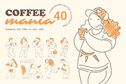 Coffee Lovers Illustration Pack, a Person Illustration by Vasya Kobelev (Thumbnail 1 of 12)
