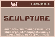 Sculpture font, a Font by weknow (Thumbnail 1 of 5)