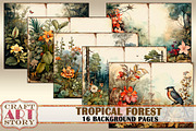 Tropical forest Blank background, a Seasonal Illustration by CraftArtStory (Thumbnail 4 of 4)