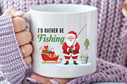 Funny Santa Fishing Christmas PNG, an Illustration by Black Bird Studio (Thumbnail 3 of 4)