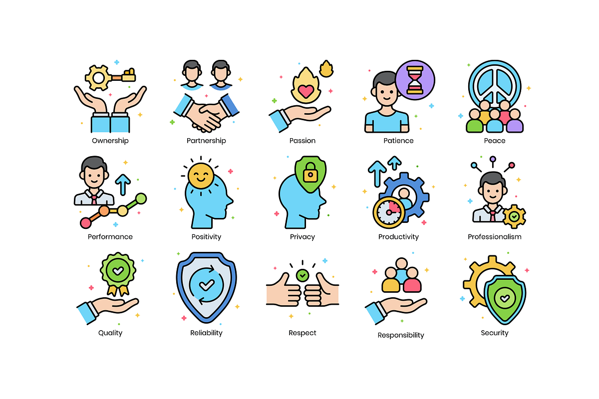 85 Core Values Icons - Vivid Series, an Icon by Flat Icons (Photo 4 of 10)