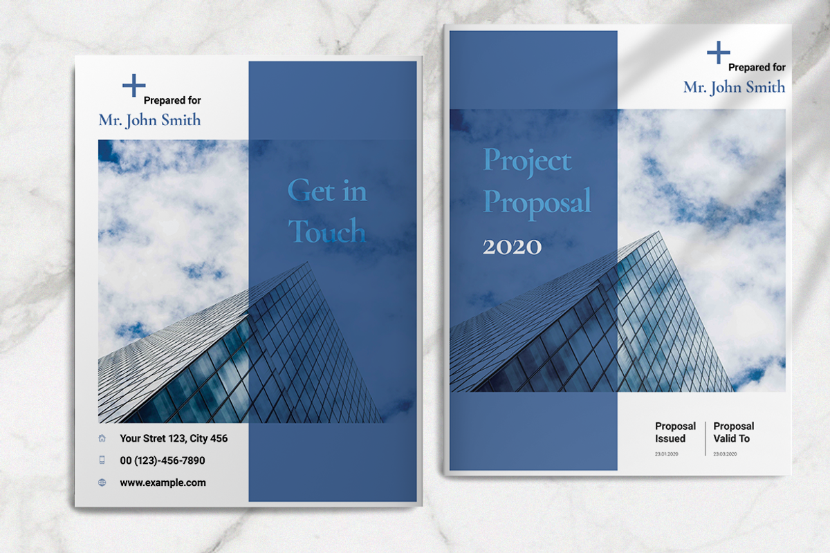Blue Business Proposal Layout, a Brochure Template by Boris Cupac (Photo 2 of 13)
