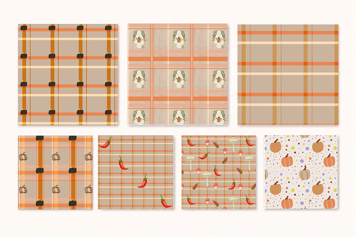 Thanksgiving Patterns & Elements, an Animal Illustration by FaliushViktoriaArtist (Photo 3 of 14)