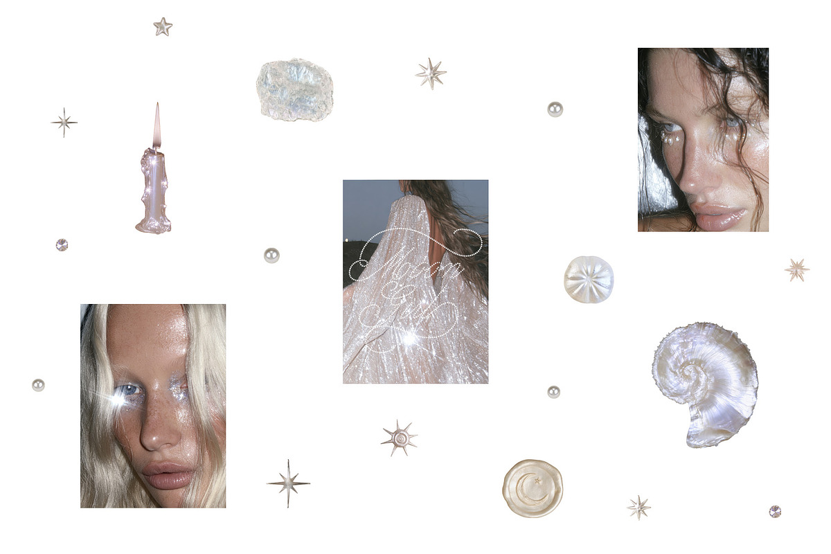 Moon Girl: Celestial Collage Kit, an Object Graphic by lerinartstudio (Photo 3 of 10)