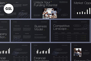 Gray Yellow Pitch Deck Google Slide, a Presentation Template by graphicook