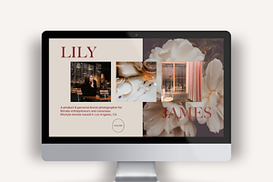 Lily James 1-Page Website Template