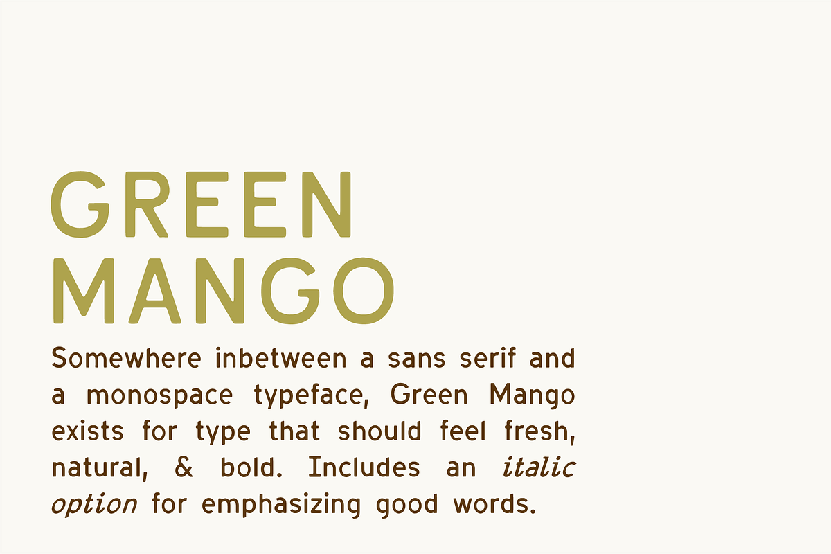 Green Mango, a Font by MEG BURK CHOI (Photo 5 of 5)