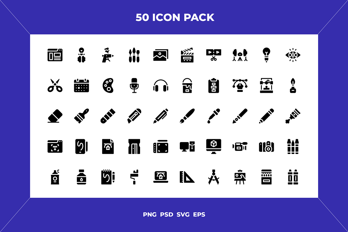 Creative tools icons, an Outline Icon by Wencory (Photo 1 of 2)