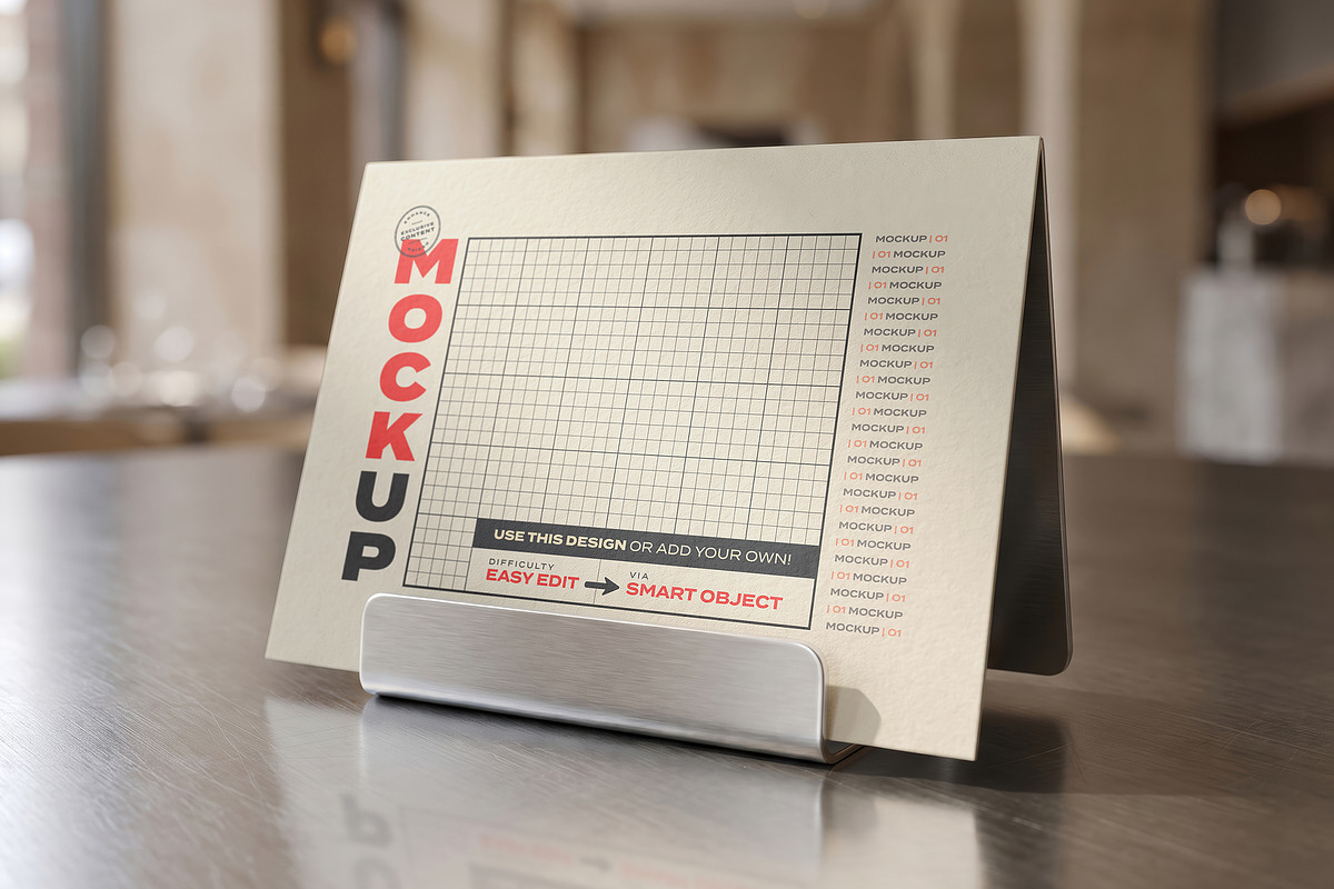 Food Menu Mockups Collection, an Advertising Mockup by Luuqas Design (Photo 10 of 10)