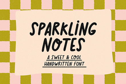 Sparkling Notes | Handwritten Font, a Handwritten Font by Maria Feliz Fonts