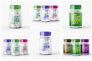 Transparent Pill Bottle Mockup Set, a Cups & Container Mockup by Deeplab (Thumbnail 2 of 10)